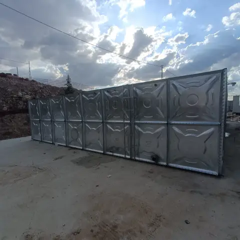 Galvaniz çelik panel su deposu, şantiye kampı uygulaması